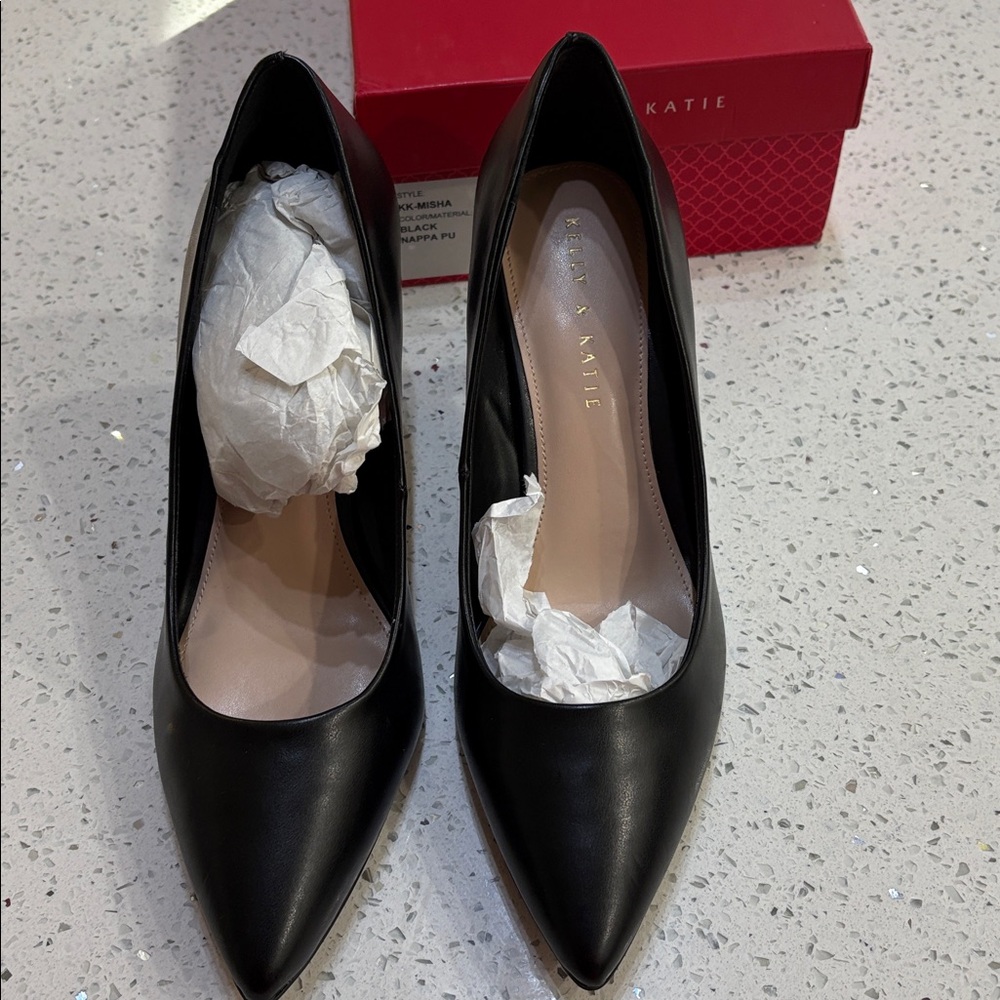 Kelly & Katie Classic Black Misha Heels size 9.5 - Picture 3 of 6